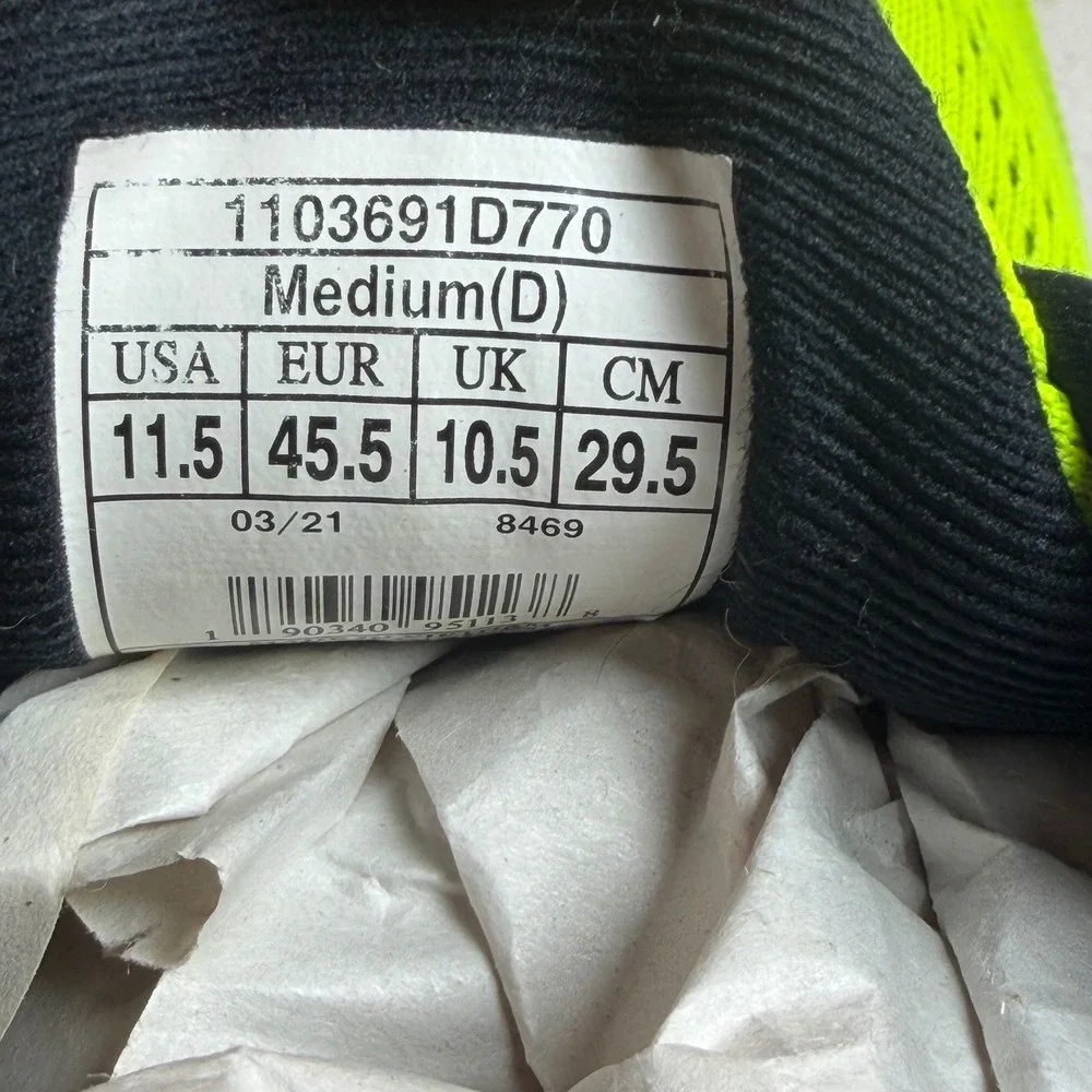 Brooks Ghost 14 Mens Running Shoes Yellow Black Size 11.5